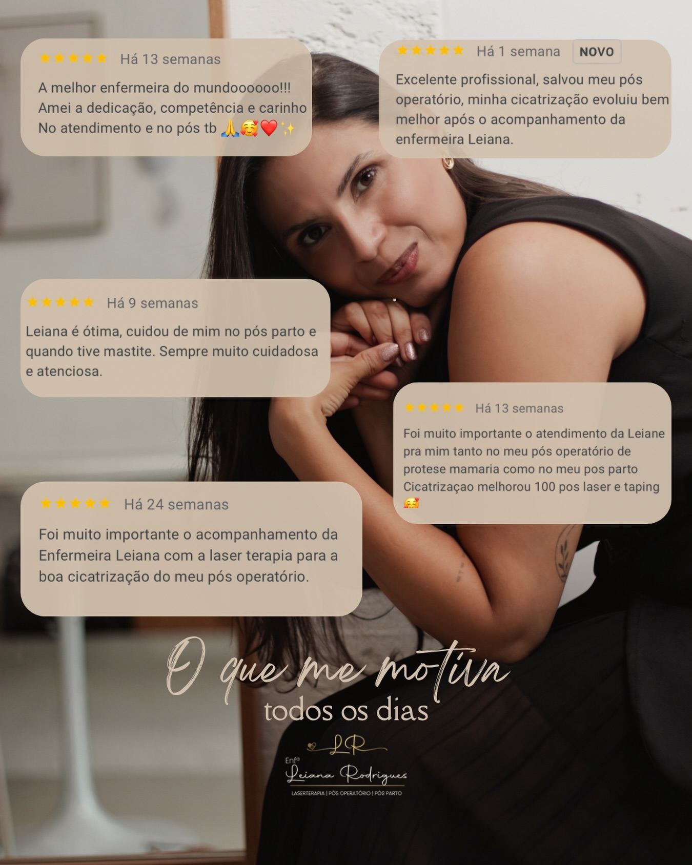 Avaliações reais das pacientes de Leiana Rodrigues